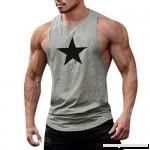 iYYVV Mens Fitness Muscle Pentagram Print Sleeveless Bodybuilding Tight Gym Vest Tops Gray B07QGFLJWP